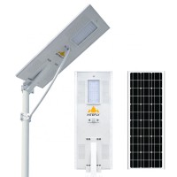 Factory customized all in one  6-120w  morden ip65 smd solar power  led street lights with CE certificate